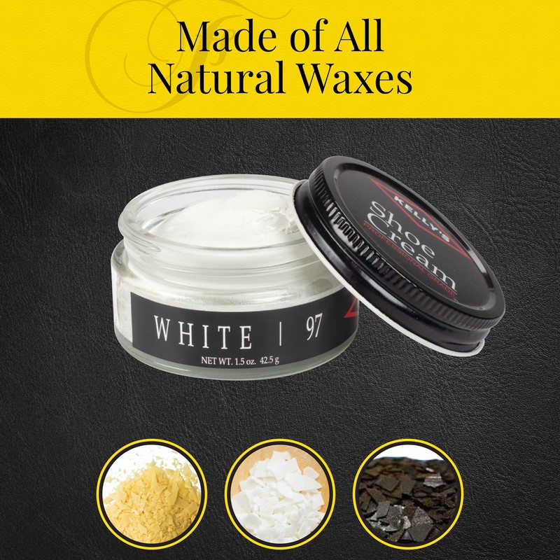 Kelly's White Shoe Polish 1.5 oz - Professional Leather Shoe