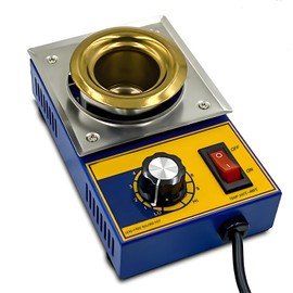 Solder Pot,160W 50mm Diameter Lead Free Solder Pot Tin Melting Pot Soldering Bath Titanium Plate Desoldering Bath Capacity 500g for Melting Metals,Solder,Plastic