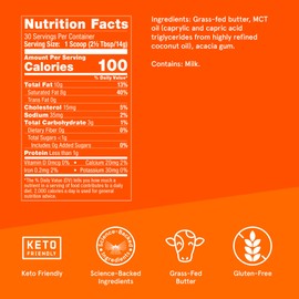 Bulletproof Original Creamer, 14.8 Ounces, Keto Coffee Creamer with MCT Oil and Grass-Fed Butter