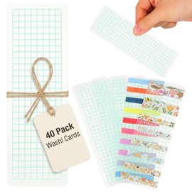 NUOBESTY - Cinta adhesiva para álbumes de recortes, 40 unidades de cinta Washi para muestras, tableros de cinta Washi, cinta decorativa Washi, cinta decorativa decorativa