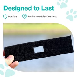 PawPail Activated Carbon Filter for Pet Litter and Trash Cans, Durable Long-Lasting Odor Absorber, Easy to Attach Freshener for Pet Waste Stations | Lasts Up to 3 Months - Black