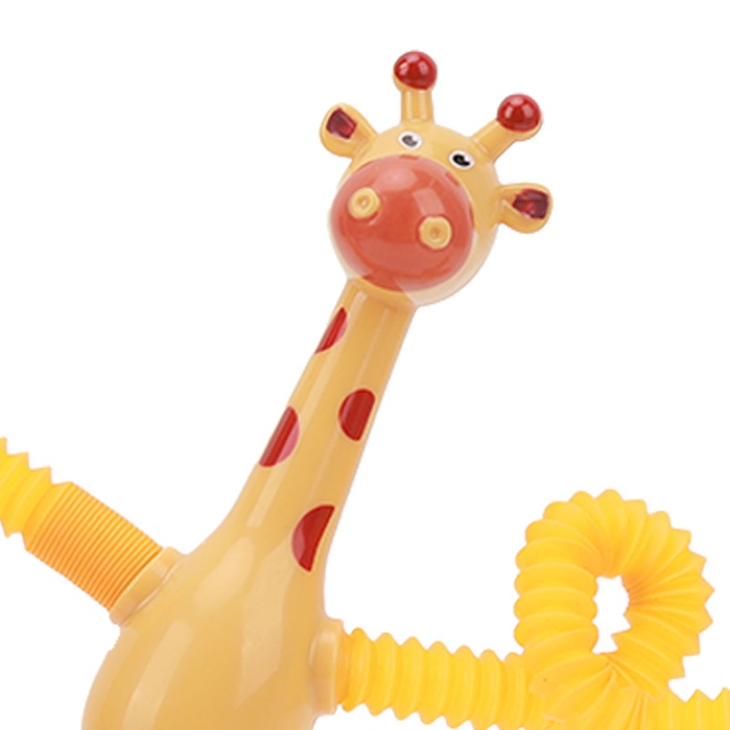 4Pcs Giraffe Tube Toy Telescopic Suction Cup Tube Giraffe Toy