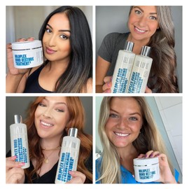 Boldplex 3, 4 & 5 Bond Restore Treatment, Shampoo & Conditioner Trio Gift Set - Hydrating Protein Formula, Strengthens Dry & Damaged Hair, Repairs Breakages & Split Ends. Vegan & Cruelty Free.