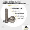 AGBERG - M6 x 25 pan head screws with flange