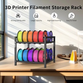 3D Printer Filament Storage Rack- Rolling Filament Spool Holders Racks, Heavy Duty Metal Shelf for PLA/ABS/TPU/Nylon, Filaments Organzied for 3D Printing Studio, Office Workshop -20 Roll Pack