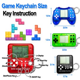 TGIQROVE 12Pcs Video Game Keychain, Video Game Party Favors, 3 Styles Mini Game Console, Fidget Toys Bulk for Kids Birthday Gift, Classroom Prizes, Goodies Bags Stuffer, Backpack Keychain
