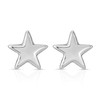 Lucky Feather Tiny Stud Star Earrings for Women - Sterling