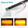 Partsam 2Pcs 17 Inch Amber Led Truck Trailer Light Bar
