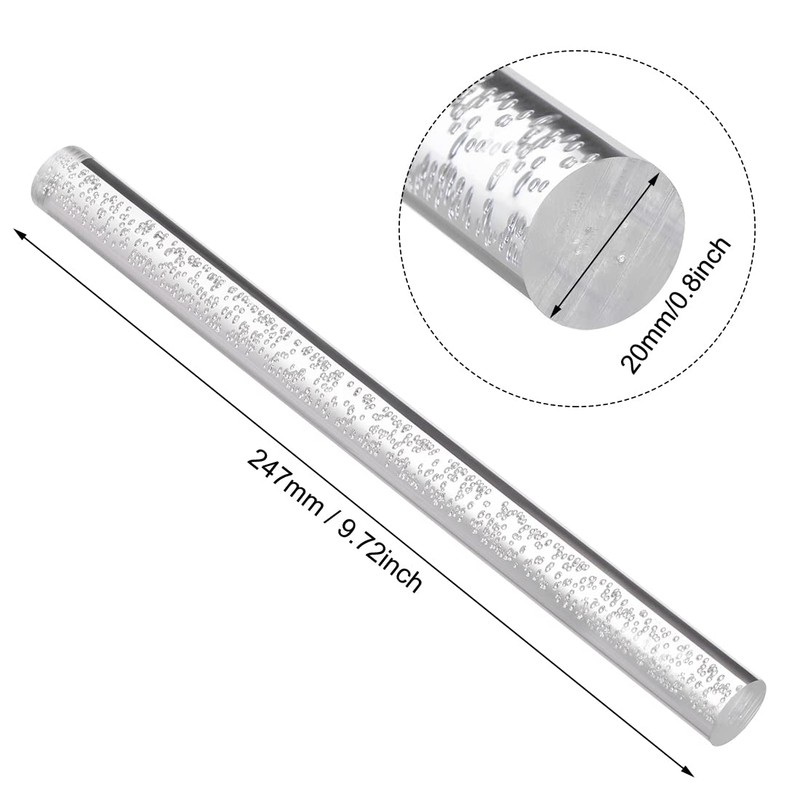uxcell Acrylic Round Rod,Clear,3/4 Inch Diameter 10inch(247mm) Length,Solid Plastic PMMA