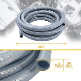 Wocloer PVC Liquid-Tight Conduit - 2 Inch 25 Foot Flexible PVC Non Metallic Electrical Conduit. 2" Dia
