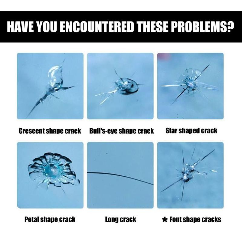 RAYHONG 2pcs Nano Windshield Crack Repair Fluid for Car Window