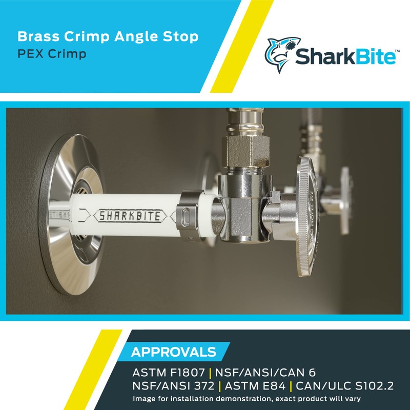 SharkBite 1/2 x 3/8 x 3/8 Inch OD Compression Angle