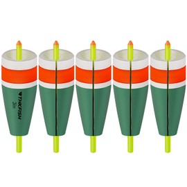 Fishing Bobbers Slotted, Weighted Fishing Floats, Bobbers for Fishing whith Glow Sticks, Fishing Corks, Fishing Bobbers Floats for Bluegill Panfish Trout Catfish Bass, 5PCS,3in,4in,5in (Green, 3in)