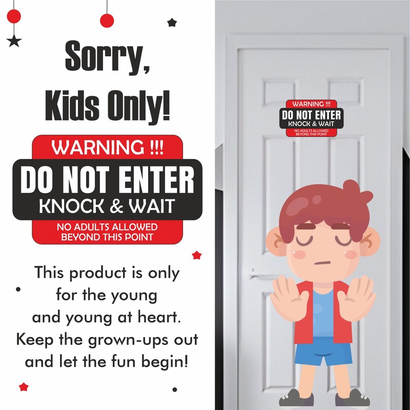 Do Not Enter - Knock & Wait Kids Bedroom Door