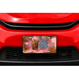 Farm Country Vanity Aluminum Front License Plate (Just a Girl Who Loves Highland Cows)