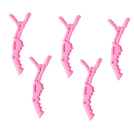 PACKOVE 15Pcs Pink Alligator Hair Clips Lightweight Plastic Hairdressing Clips for Partitioning Hair Locating and Styling Home Salon Use