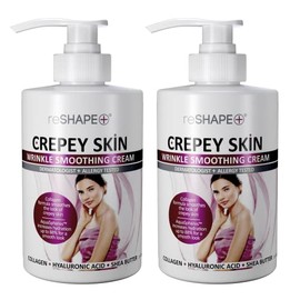 Reshape+- Crema para el tratamiento de la piel Crepey, loción suavizante de arrugas, humectante antienvejecimiento para el cuidado de la piel, para rostro y brazos