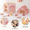 WOODEN TEETHER Wooden Motor Skills Cube, 5-in-1 Montessori Toy Baby,