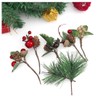14pcs Christmas Floral Arrangement Artificial Pine Cones Berry Stems Decor