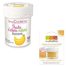 Natural Flavour Powder 15 g Banana + Edible Golden Glitter