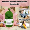 Emotional Support Pickled Cucumber Gift,Knitting Cucumbe with Positive Words,Cute Pickle