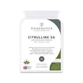 Citrulline SA | 430mg L-Citrulline Amino Acid + Succinic Acid Natural Antioxidant | 60 Vegan Friendly Capsules UK Made | 1 Capsule Daily (2 Month Supply)