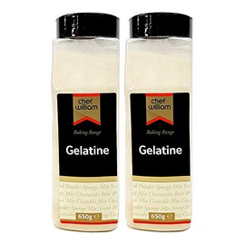 Gelatine 2 x 650g Powdered - Chef William - Large Tub - High Bloom