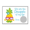 Pineapple Valentine's Day Scratch Off Card for Kids, DIY Valentines,