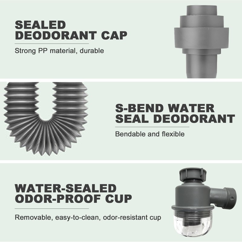 QruiLanTu Double Sink Drain Kit Expandable Flexible 1 1/2 Inch