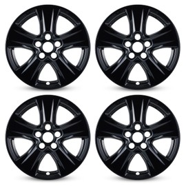 OPKOURE Set of 4 17 inch ABS Wheel Skins for 2019-2025 Toyota RAV4, Wheel Covers Compatible with 19-25 Toyota Rav4 - Gloss Black, Snap-on Wheel Skin Replacement Set
