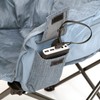 MacSports Heated Cushion Folding Lounge Patio Club Camping, Picnic, Outdoor