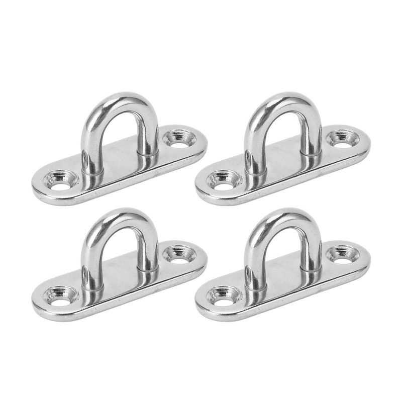 4Pcs Staple Ring Hook Stainless Steel Rugged 800LB High Strength