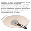 Laroma Pizza Baking Stone Set, 15-Inch - Includes Serving Rack,