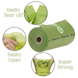 YORJA Dog Poop Bags with Dispenser & Holder, 510 Pet Waste Bags, 100% Leak Proof Extra Thick and Strong Biodegradable