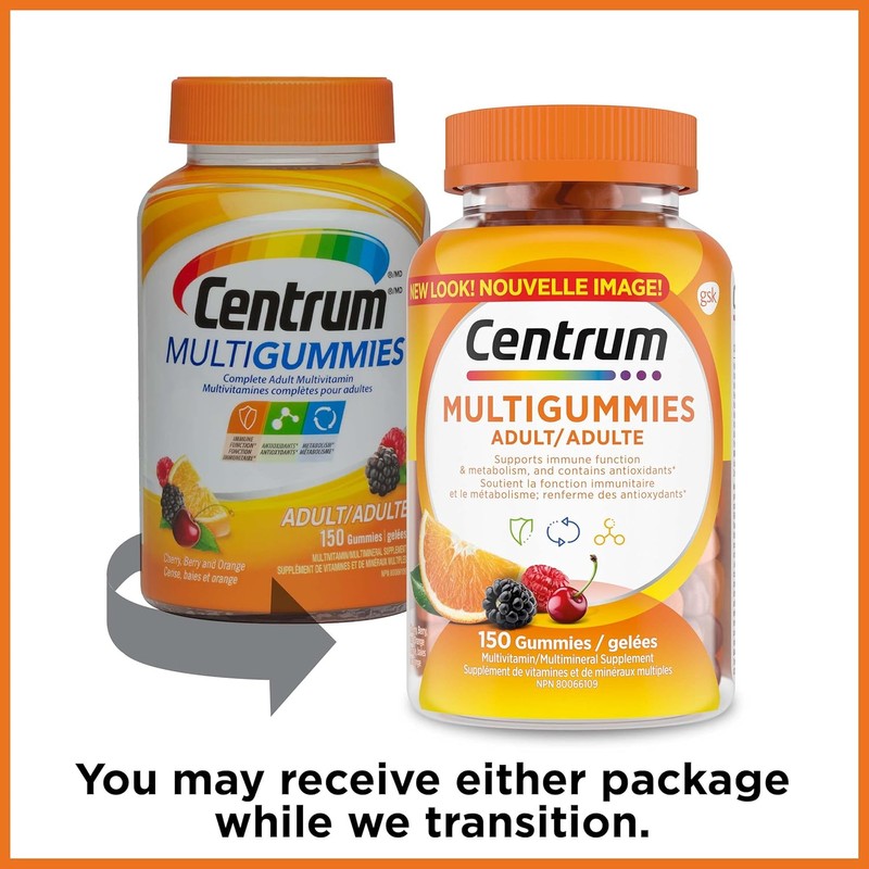 Centrum MultiGummies, Adult Multivitamin Multivitamins/Minerals Gummies for Men & Women,