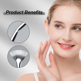 Folding Angle Scalloped Lash Brush, Cepillo de Pestañas en Forma de Abanico en ángulo, Pincel de pestañas en forma de abanico inclinado, varita de pestañas, Scalloped Lash Brush, (2pcs)