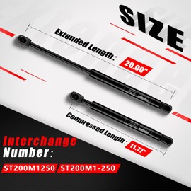 Vepagoo 20 inch Gas Struts 250Lb/1112N Prop Spring Shock Lift Supports for RV Bed Motorhome Camper Door Heavy Lid Tonneau Cover Compartment Door (Fits 235-265Lb Lid), Set of 2