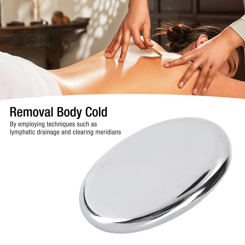 62x44x10mm Oval Shape Terahertz Stone Plate Fascia Scraper Massage Scraping