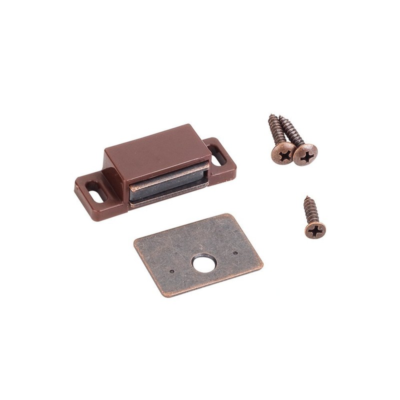 Box of 10- 15lb Single Magnetic Catches Brown/bronze Retail Pack.