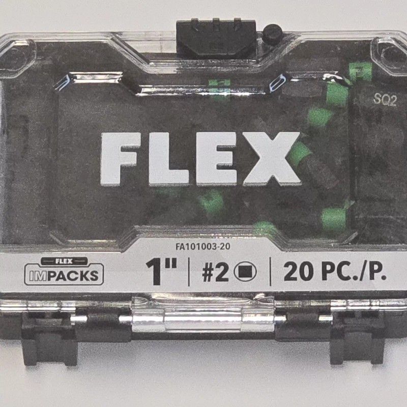 Flex IMPACKS 20-Piece 1" #2 Impact driver bits, FA101003-20