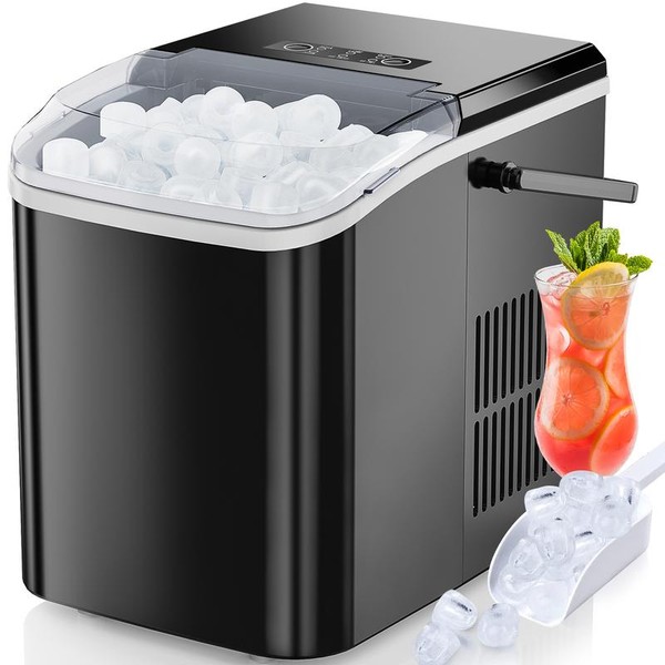 Countertop Ice Maker Machine, Basket and Handle, 9 Cubes in