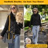 PAWZIDEA Center Console Dog Car Seat, Enclosed Small Dog Armrest