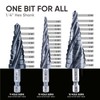 toolant Four Spiral Flute Cobalt Step Drill Bit Set(Pro Max),