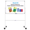 H-Qprobd Magnetic Dry Erase Board with Stand Double-Sided Mobile Whiteboard