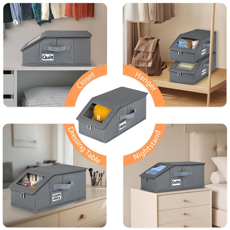 Dofilachy 2 Pack Stackable Hat Storage for Baseball Caps, Holds