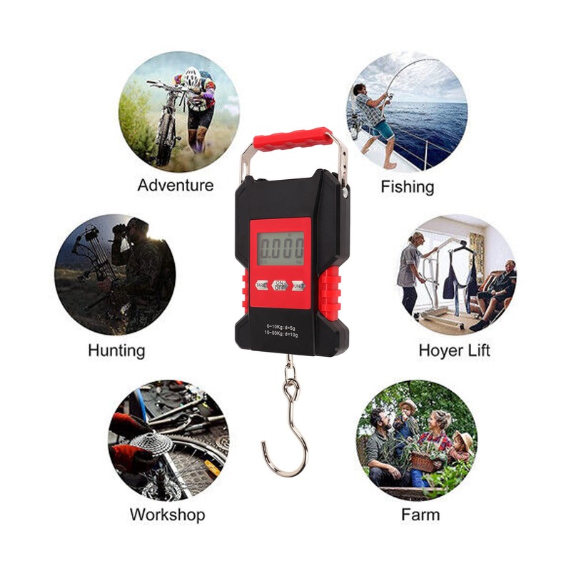 Digital Hanging Scale Waterproof Panel Stainless Steel Portable Fishing Scale