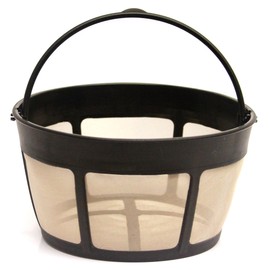 THE ORIGINAL GOLDTONE BRAND Reusable Basket-style 10-12 Cup Coffee Filter with Screen Bottom