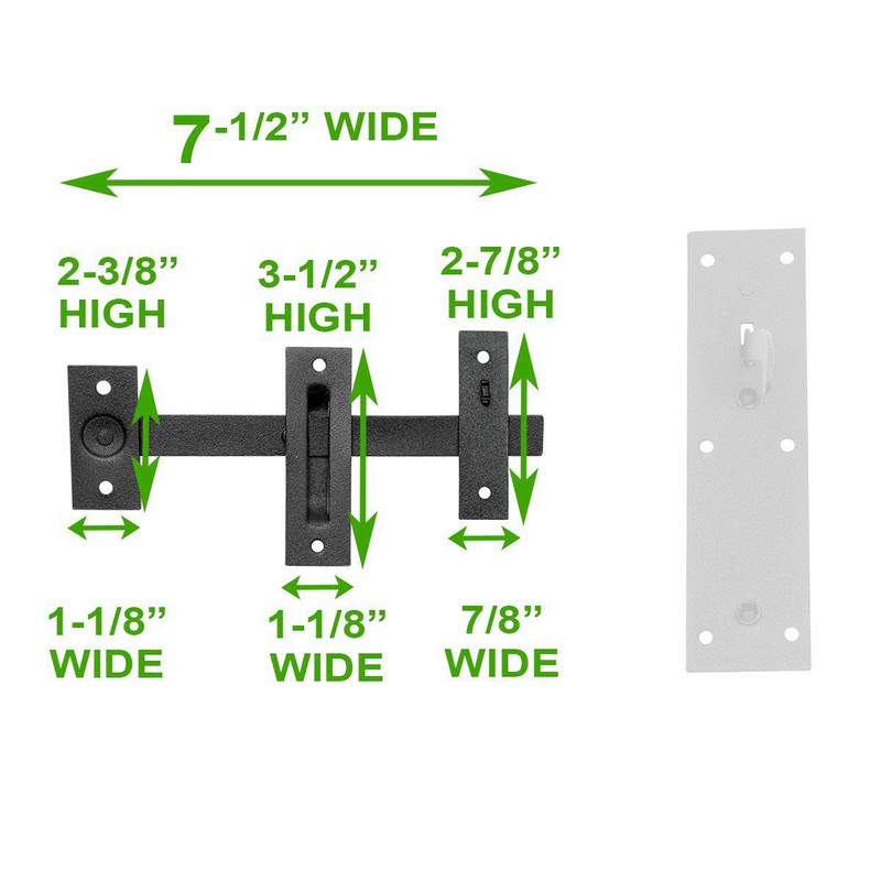 Renovators Supply Manufacturing Door Lock Latch 7 in. Black Iron