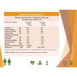 Suplemento Fórmula / Biotina 10,000 + Colágeno + Vitamina C Sin Sabor