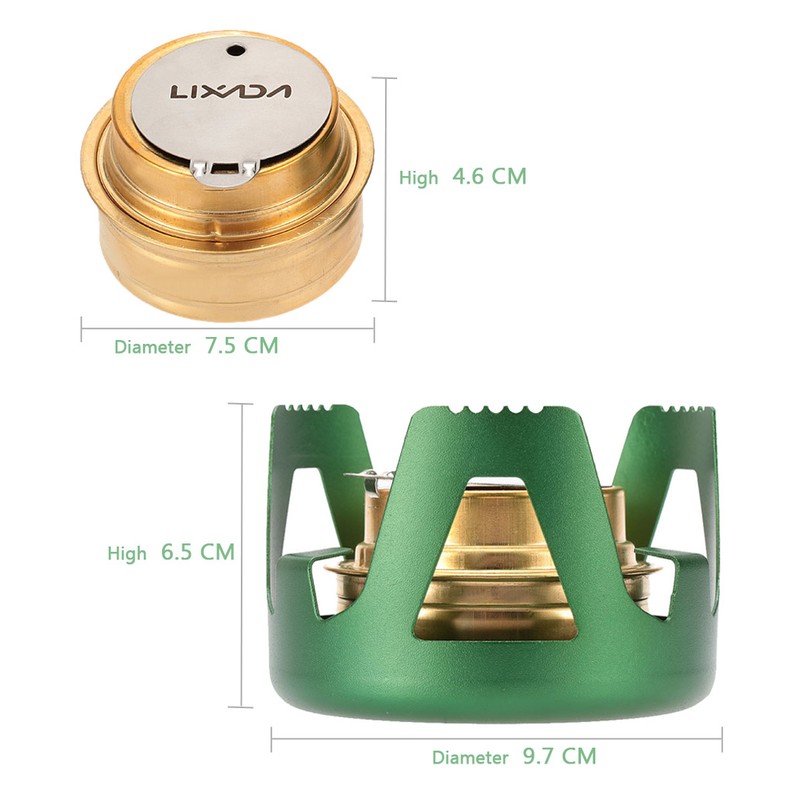 Lixada Copper Alloy Portable Mini Ultra-light Spirit Burner Alcohol Stove
